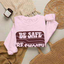 Load image into Gallery viewer, Crewneck Sweatshirt — "Be Safe, Be Smooth and Have a Great Night" Retro Graphic