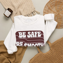 Load image into Gallery viewer, Crewneck Sweatshirt — "Be Safe, Be Smooth and Have a Great Night" Retro Graphic