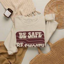 Load image into Gallery viewer, Crewneck Sweatshirt — "Be Safe, Be Smooth and Have a Great Night" Retro Graphic