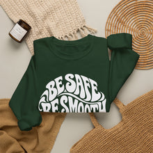 Load image into Gallery viewer, Crewneck Sweatshirt — "Be Safe, Be Smooth and Have a Great Night" Retro Graphic