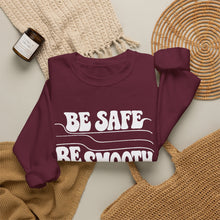 Load image into Gallery viewer, Crewneck Sweatshirt — "Be Safe, Be Smooth and Have a Great Night" Retro Graphic