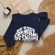 Load image into Gallery viewer, Crewneck Sweatshirt — "Be Safe, Be Smooth and Have a Great Night" Retro Graphic